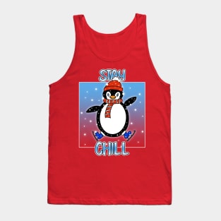 STAY Chill Christmas Penguin Tank Top
